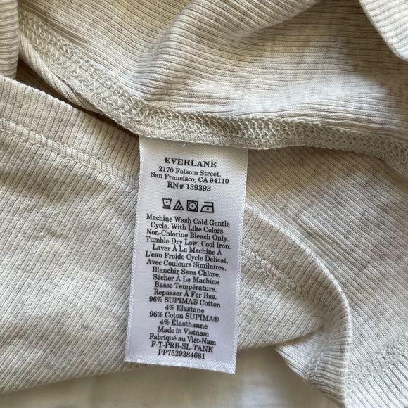 Everlane Luxe Rib Square-Neck Tank - Picture 4 of 4